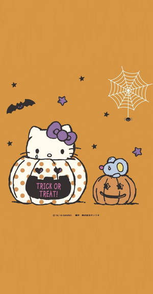 ハローキティ ハロウィン かわいいアートの壁紙 — ハローキティ ハロウィン 壁紙