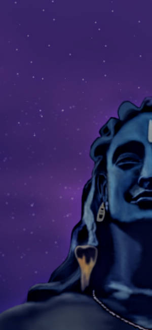 Half-Portrait Artwork Adiyogi Shiva — Samsung Galaxy S20 壁紙