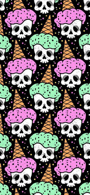 パステルゴス アイスクリームパターン壁紙 — iPhone Air 壁紙