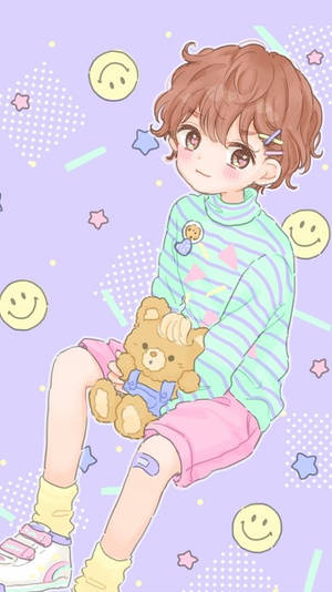 パステル調のアニメキッズ壁紙 — アニメの子供 壁紙