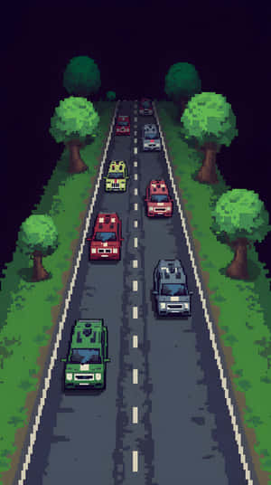 ピクセルアート、ピクセル9、ピクセル8、道路、ロードトリップ、ビデオゲーム、アーバン、アーバンアート、漫画、シーン、高速道路、車、乗り物、ゲーム、スピード、デジタル、デジタルアート、色、スタイル、良い — 1440x2560 壁紙
