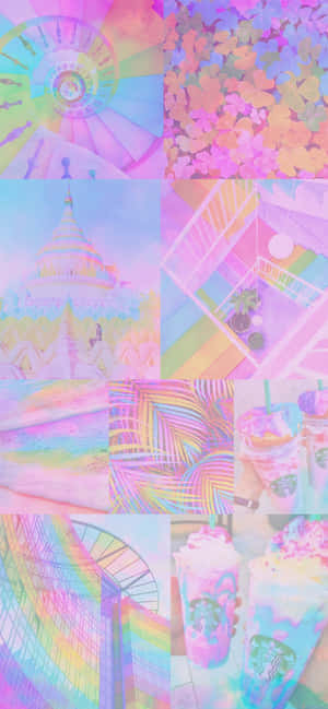 Pink Yellow And Blue — Galaxy S22 Ultra 壁紙