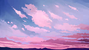 ピンクのアニメ風美しい画像 — ピンクの美的 壁紙