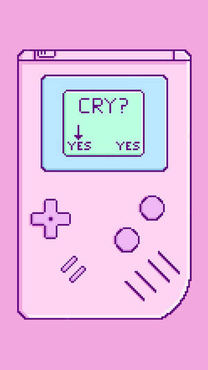 ピンクのゲームボーイ クライメニュー 壁紙
