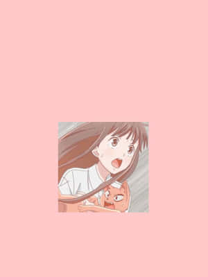 ピンクのミニマルな透本田 フルーツバスケット アニメ — ミニマリストアニメ 壁紙