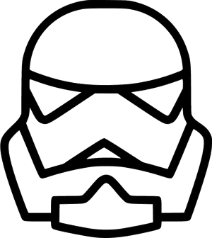 ファースト・オーダーのストームトルーパーヘルメットの輪郭