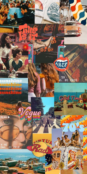 エモい70年代風背景 — Pixel Fold 壁紙