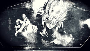 ブラック悟空のミニマルイラスト