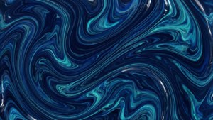 ネイビーとティールの渦が描かれた、抽象的な濃い青色の液体マーブル模様。 — ダークブルー アート GIF 壁紙