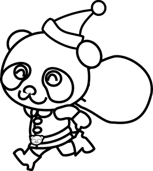 ホリデーパンダぬりえページ — パンダ 壁紙