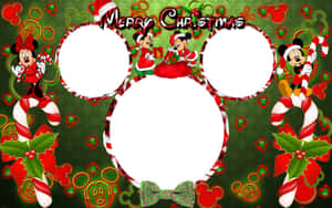 ミッキーマウスのクリスマスフレーム — ディズニークリスマス 壁紙
