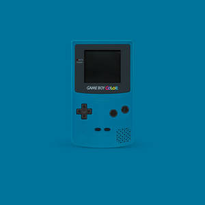 ミニマルなブルーのゲームボーイカラーの壁紙