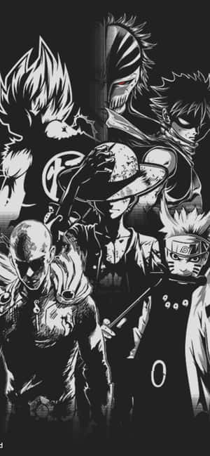 Luffy Black And White — Redmi Note 14S 壁紙