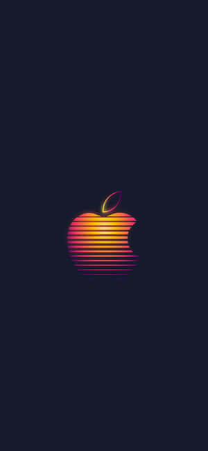レトロなAppleロゴ — iPhone Xs Max 壁紙