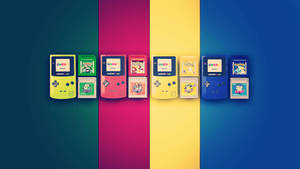 レトロな任天堂ゲームボーイカラーとポケモンの壁紙