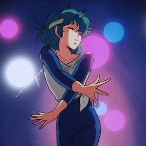 レトロアニメ風に踊るアニメ少女 — アニメダンス 壁紙