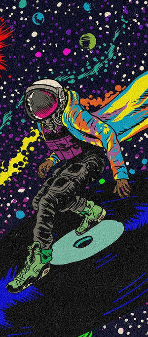 バイビー ディスコ宇宙飛行士 — Pixel 10 壁紙
