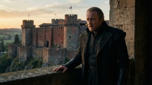 バルコニーから未来を見つめるヴァリス — ゲーム・オブ・スローンズ シーズン8 壁紙