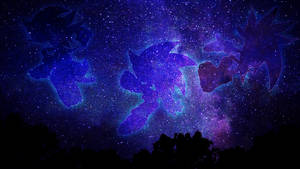 1920x1080 星の中のハリネズミ