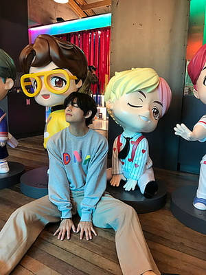 人間サイズのちびBTS キュートでエモい — 귀여운 방탄소년단 壁紙