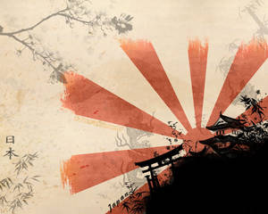 侍と昇る朝日 — 侍 壁紙