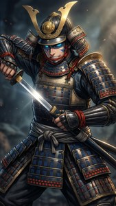クールなアニメ壁紙、侍が刀を抜く瞬間。 — iPhone 5 壁紙