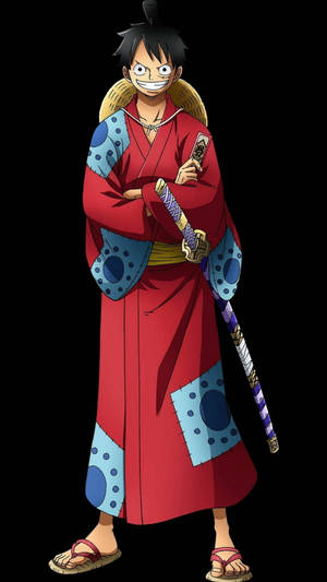 侍ルフィの笑顔 — ルフィ 壁紙