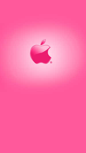 光沢ピンクのAppleロゴ HD iPhone壁紙 — iPhone ピンク エステティック 壁紙