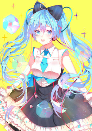 美しいHDアニメアートワーク初音ミク壁紙 — OnePlus Pad 2 Pro 壁紙