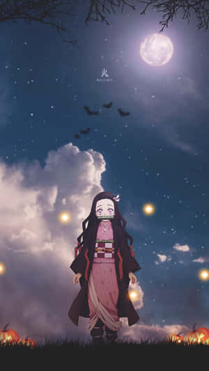 可愛い鬼滅の刃 禰豆子 夜空の美学 — 鬼滅の刃 炭治郎 壁紙