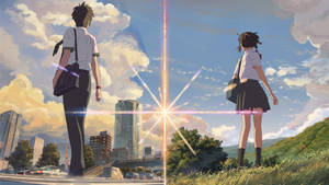 君の名は。2016 二つの世界 — アニメカップル GIF 壁紙