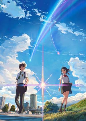 君の名は。瀧と三葉の壁紙 — Oppo Pad 5 マットディスプレイ 壁紙