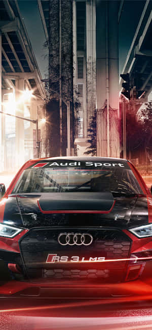 夜景を背景にしたAudi Sportback — ノキア 壁紙