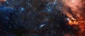 クラシックな銀河と星の壁紙。