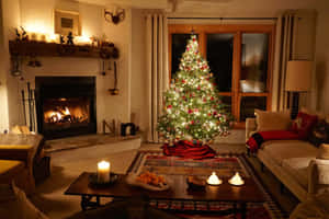 クリスマスツリーの写真 — クリスマスライト 壁紙