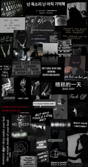 悲しい名言 黒 オルタナティブ アート