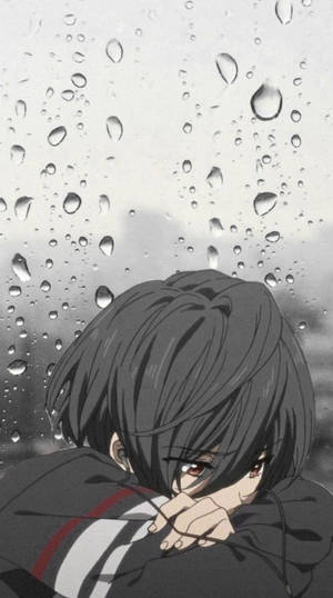 悲しげな落ち込んだアニメ少年の美学