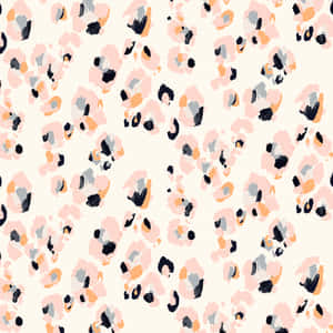 抽象画風かわいいチーター柄 — パステル 壁紙