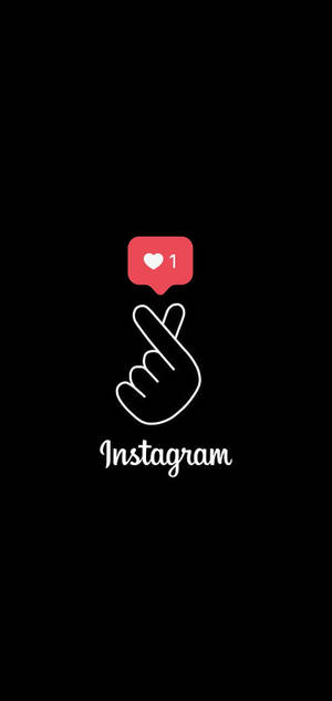 指ハート Instagramアート壁紙 — iPhone 13 Pro Max 壁紙