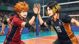 ハイキュー!!の日向と影山のスポーツ壁紙 — アニメカップル GIF 壁紙