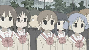 日常の生徒たち くすんだ色合い — アニメ ノートパソコン 壁紙