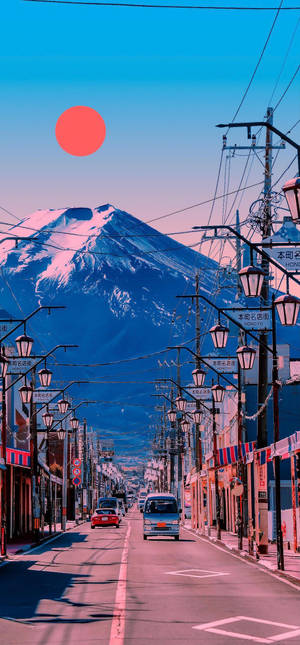 日本 富士山 バイブス 壁紙 — iPhone 16 Plus 壁紙