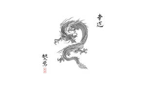 日本の龍アート 鉛筆イラスト — 日本の龍 壁紙