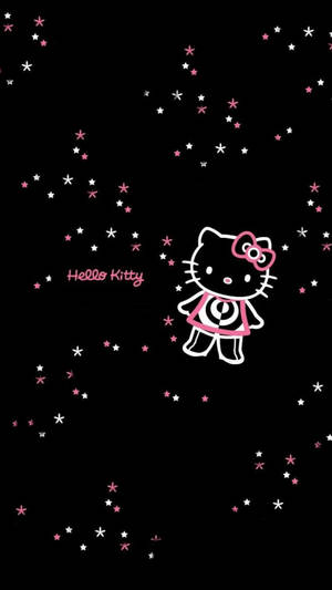 星と黒いハローキティ — キャット・ノワール 壁紙