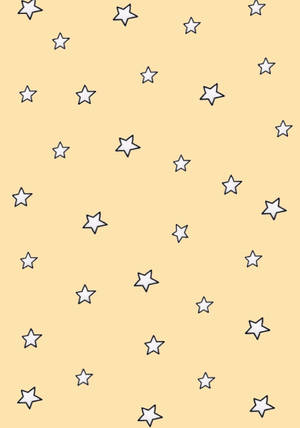 星柄の可愛いパステルイエロー — 星 壁紙