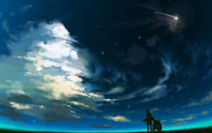 星空の下で広がる魅惑のアニメ世界 — 美しいアニメ 壁紙