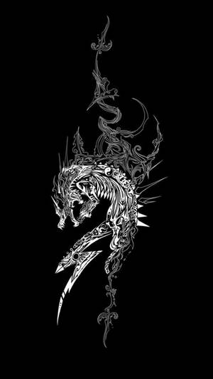 暗いテーマの白黒ドラゴン・スモーク