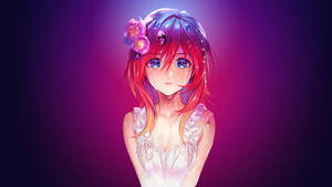 泣いている赤い髪のアニメ少女 — アニメ 女の子 壁紙