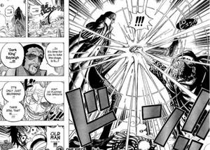 海軍大将キザルVSレイリー 漫画パネルの壁紙 — 漫画のコマ 壁紙