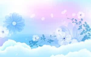 甘く優しい青い風景 — かわいい青 壁紙